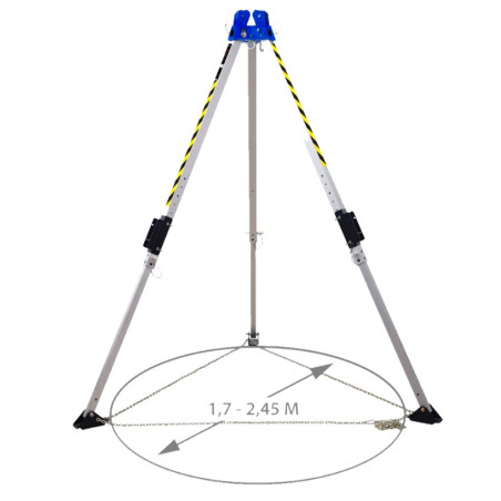 Professionelles Aluminium-Dreibein für Arbeiten in engen Räumen "TRIP 4"