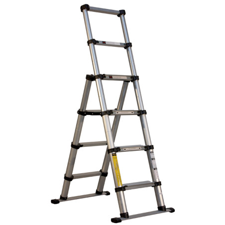 Professionelle Teleskopische Stufenleiter aus eloxiertem Aluminium