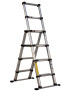 Professionelle Teleskopische Stufenleiter aus eloxiertem Aluminium