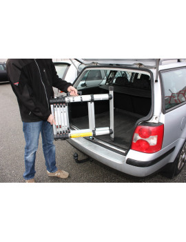 Professionelle Teleskopische Stufenleiter aus eloxiertem Aluminium