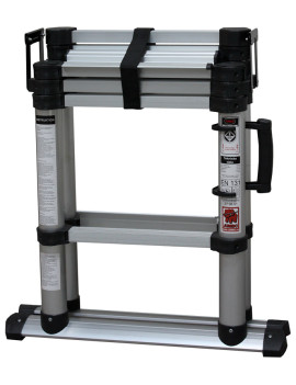 Professionelle Teleskopische Stufenleiter aus eloxiertem Aluminium