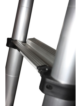 Professionelle Teleskopische Stufenleiter aus eloxiertem Aluminium